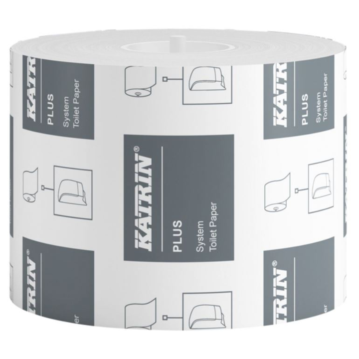 Katrin Plus | Systeemrol Toiletpapier | 96 Meter | 2-Laags | Wit | 66940 (36 stuks) - 1