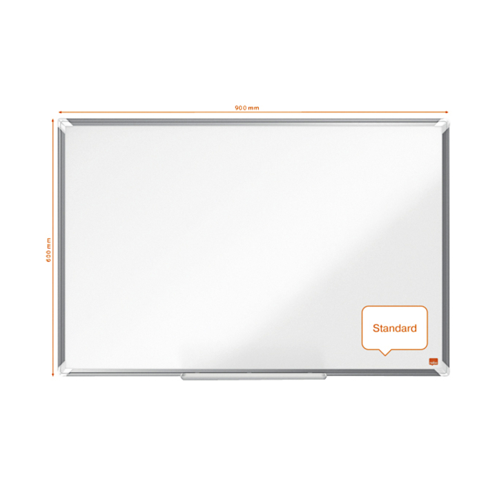 Whiteboard nobo premium plus 900x600mm staal(1915155) - 2