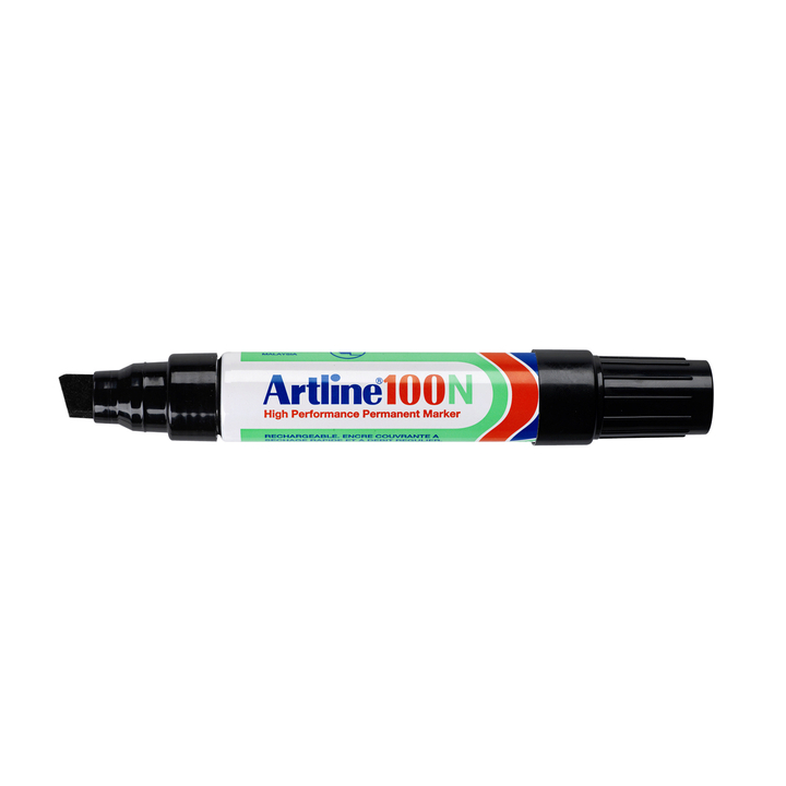 Viltstift artline 100 perm schuin 4-12mm zw - 0
