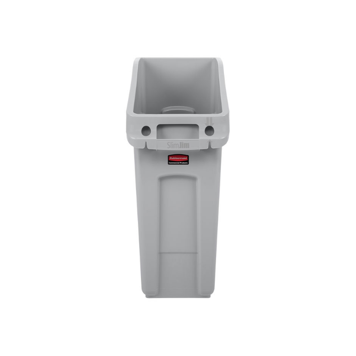 Rubbermaid, Slim Jim afvalbak, 49 liter, grijs, VB 237634 - 1