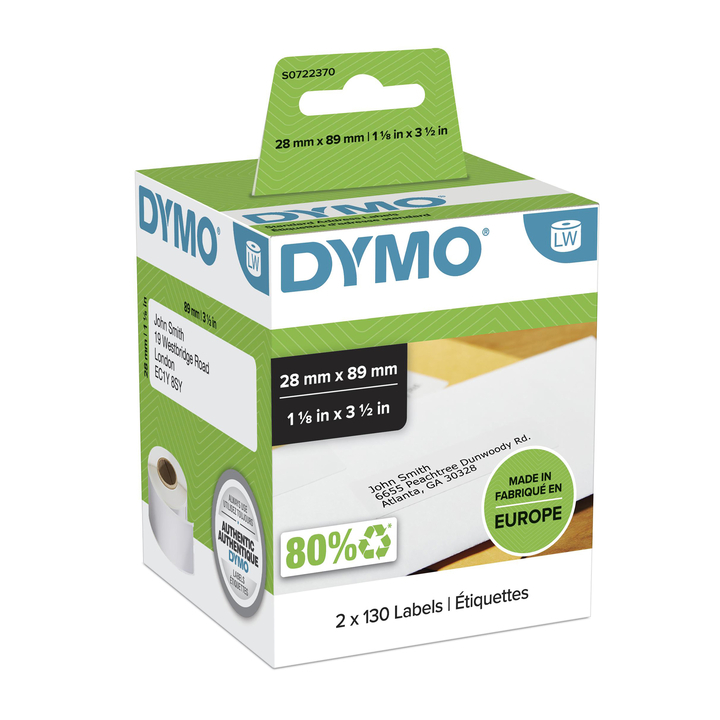 Etiket dymo 99010 labelprint adreslabel 28x89mm - 0