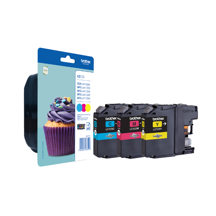 Inkcartridge brother lc-123 rainbowpack bl rd gl(lc-123rbwbp - 0
