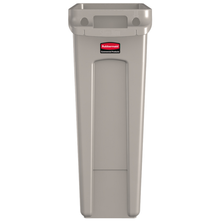Rubbermaid Slim Jim, afvalbak, 87 liter, beige, VB 186369 - 1