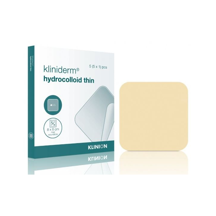 Kliniderm Hydro Thin, wondverband, 7.5x7.5 cm (5 stuks) - 0