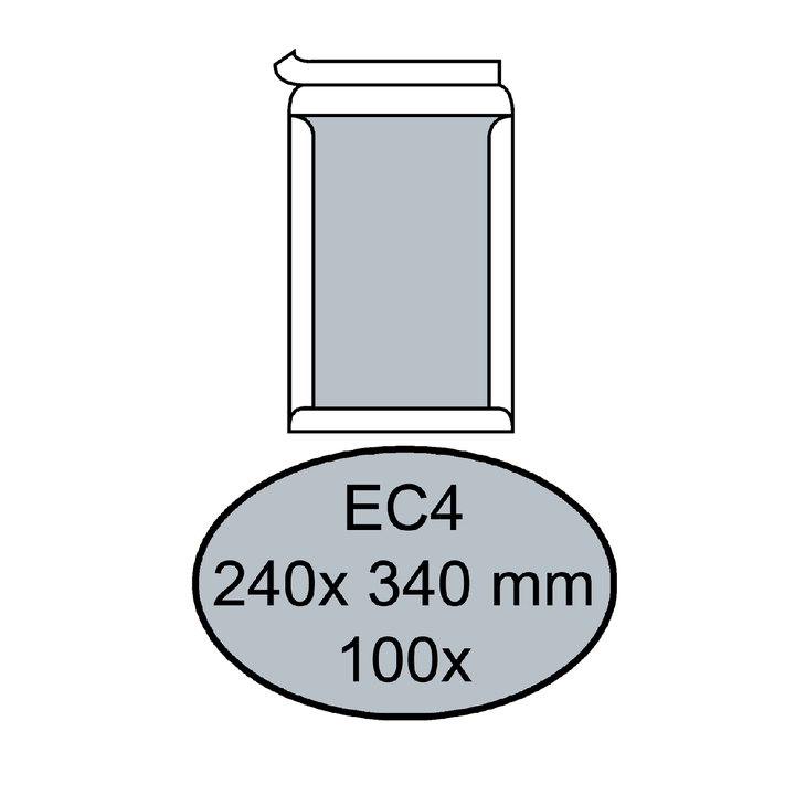 Envelop quantore bordrug ec4 240x340 zk 120gr wit - 0