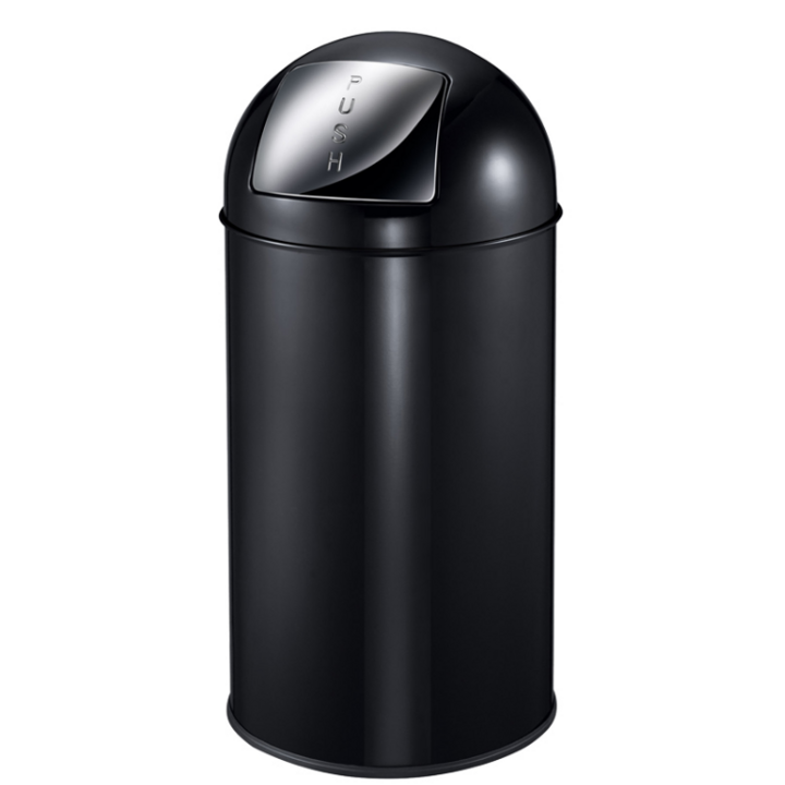 Pushcan, afvalbak met binnenbak, 40 liter, zwart, VB 405550 - 0
