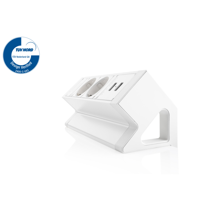 Filex, Power Desk Up 2.0, 2x 230V, 2x Usb charge, wit - 1