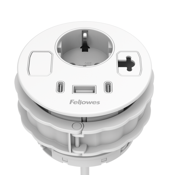 Filex, Power-Spot, 1x USB A, 2x USB C, 1x doorvoer, wit - 3
