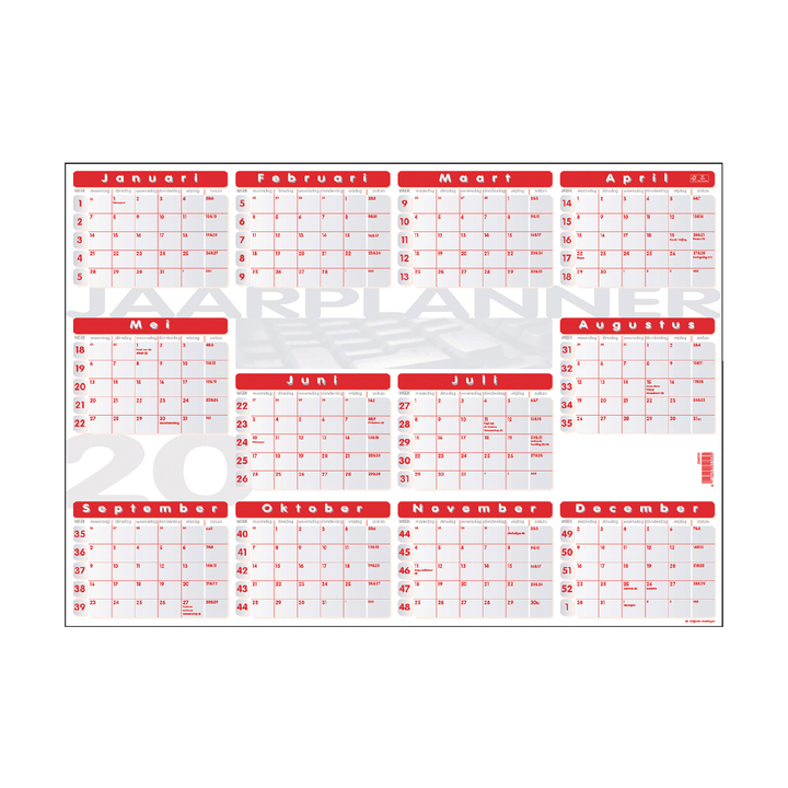 Jaarplankalender 2025 48x68cm(336048) - 0