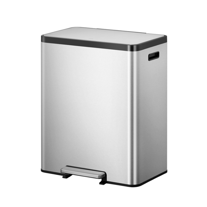 Ecocasa II, pedaalemmer, 36+24 liter, mat RVS, VB 913861 - 0