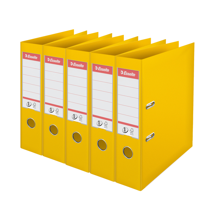 Ordner esselte no 1 power pp 75 mm 5 stuks geel(162520) - 0