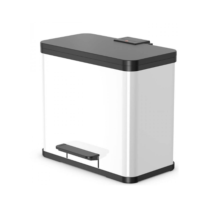 Hailo Öko Trio Plus, pedaalemmer, 3x9 liter, wit, VB 016256 - 0