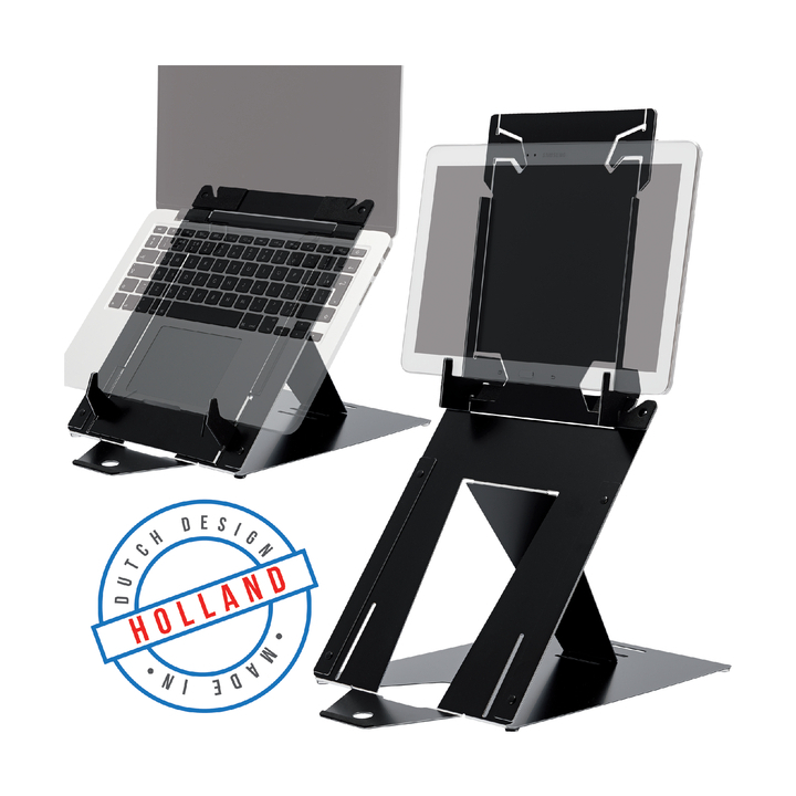Laptopstandaard r-go riser duo laptop/tablet zwart(rgoriduob - 0