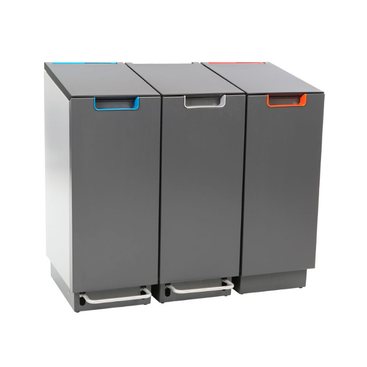 Connector Bin Kick, afvalscheidingsbak, 55 liter aluminium, VB 709502 - 3