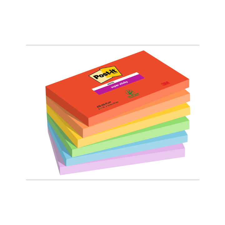 Memoblok 3m post-it 655-6ss-play(7100258796) - 0
