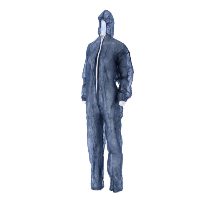 Coverall | Non Woven PP | Rits | Maat XL | Blauw (50 stuks) - 1