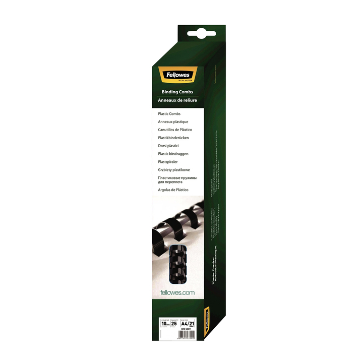 Bindrug fellowes 10mm 21r zwart - 0