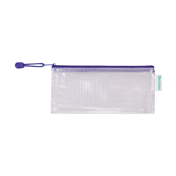 Opbergtas tarifold met rits cheque formaat blauw(509041) - 0