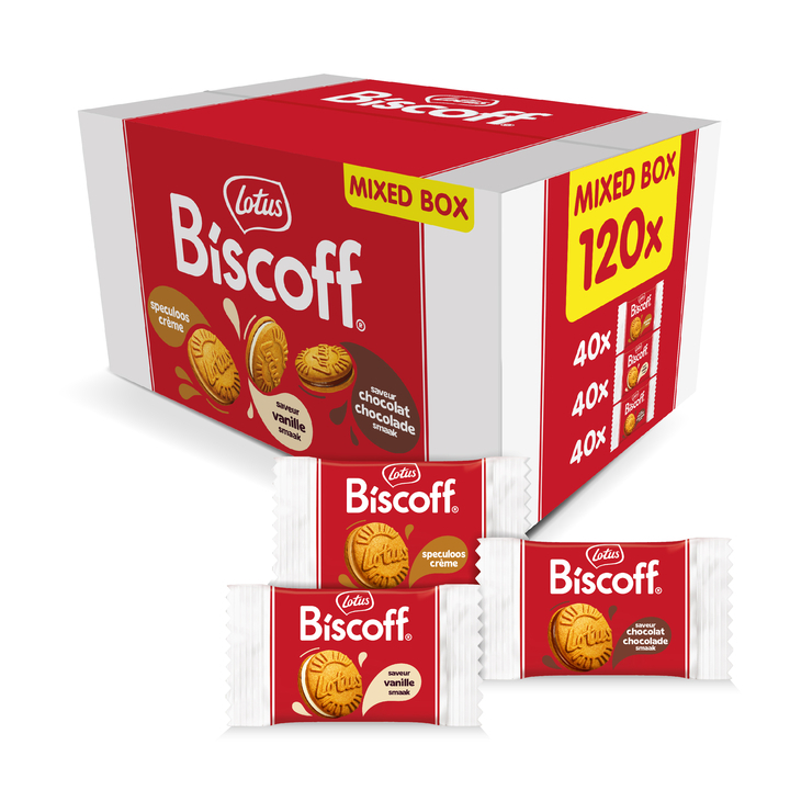 Koekjes lotus biscoff sandwich mix doos 120 stuks(2599) - 0