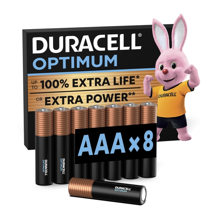 Batterij duracell optimum aaa 8st(5000394137714) - 0