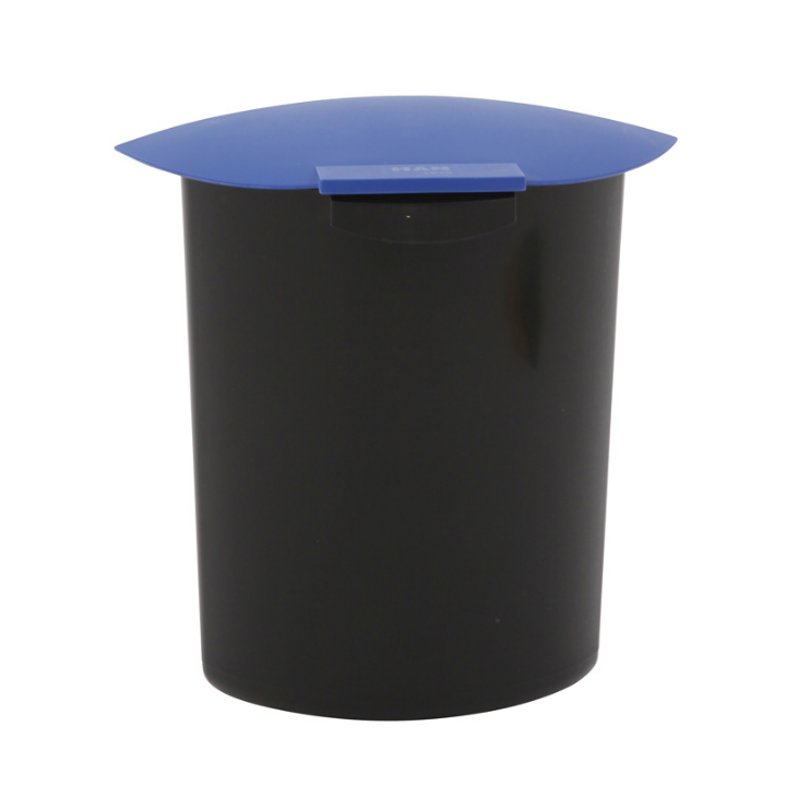 Ovale kunststof inzetbak met deksel, 6 ltr, zwart, VB 201839 - 0
