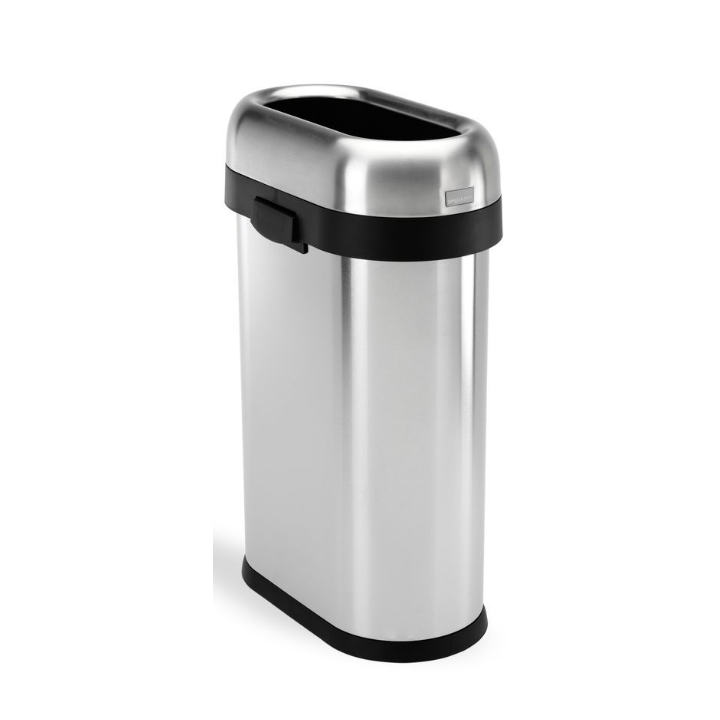 Simplehuman Bullet, afvalbak, 50 liter, mat RVS, VB 013442 - 0