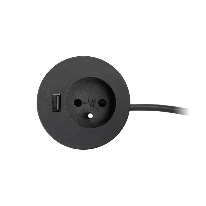 Filex, Power-Spot Frans, USB A, zwart - 0