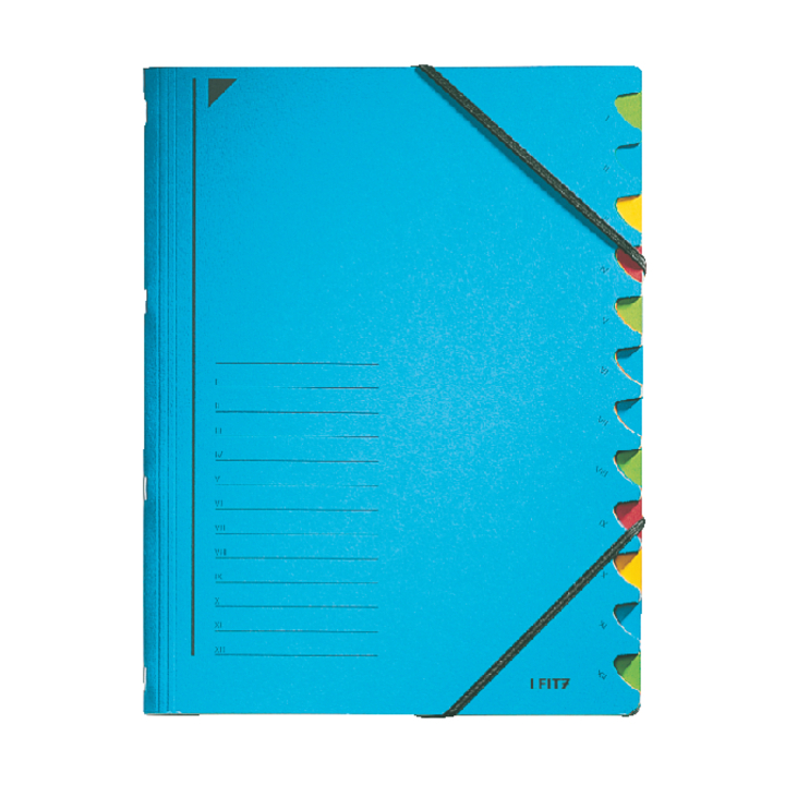 Sorteermap leitz 3912 12vaks blauw - 0