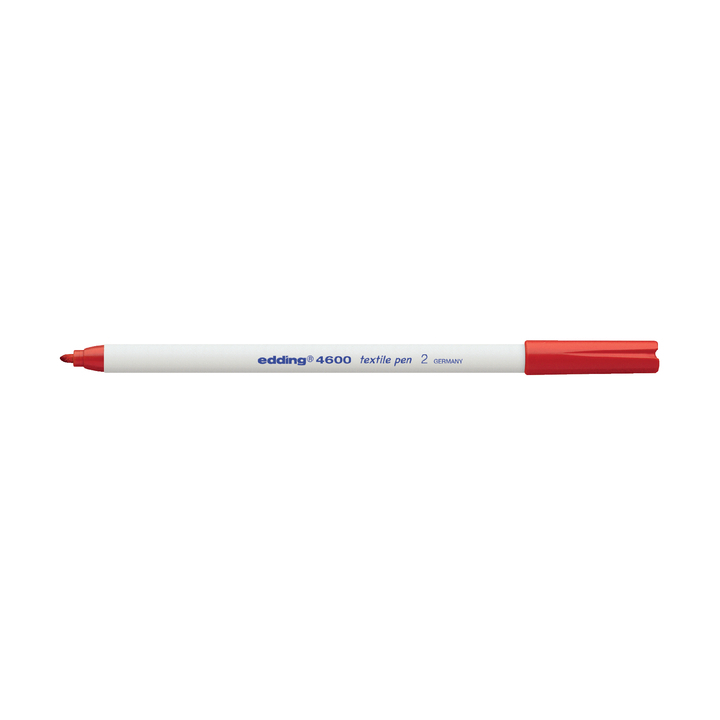 Viltstift edding 4600 textiel rond 1mm rood(4-4600002) - 0