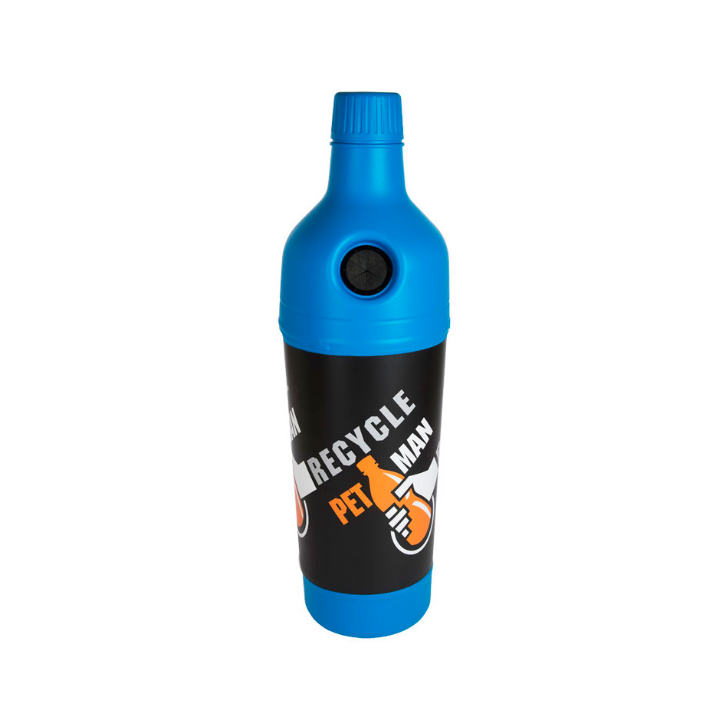 PETman | Afvalbak (PET)Flesjes | Ø580x1800mm | Blauw | VB 716494 - 0