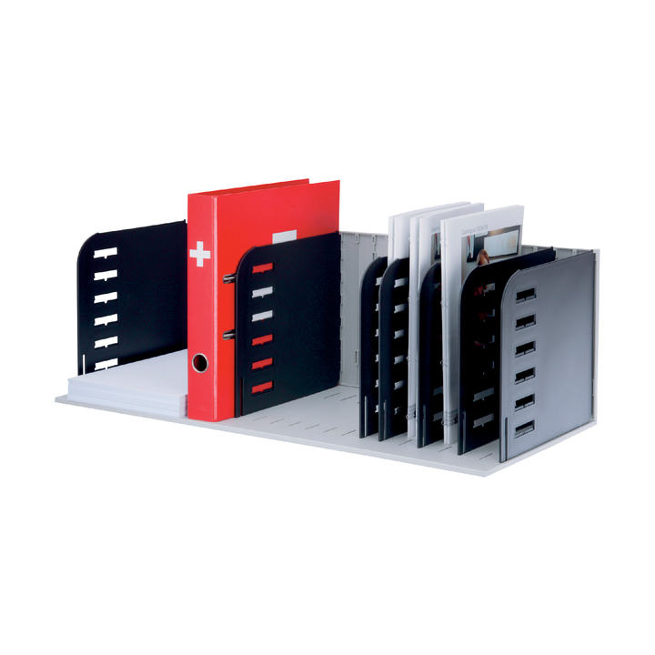 Sorteerstation styrorac a4 8vaks zwart/grijs(282-03007.98) - 0