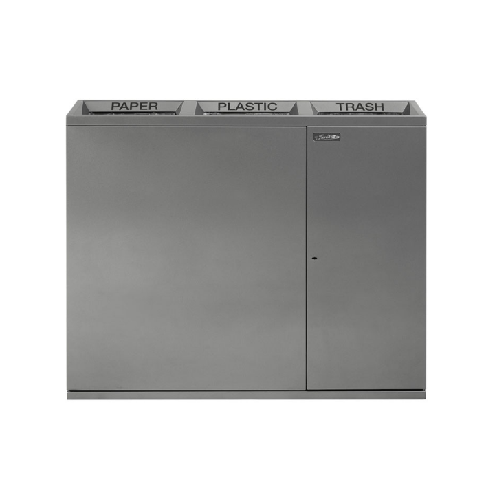 Janibell, afvalscheidingsstation, 3x75 liter, zilver, VB 002089 - 1