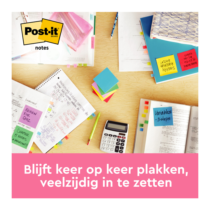 Memoblok 3m post-it 654 76x76mm energetic colours(654-tfen) - 1