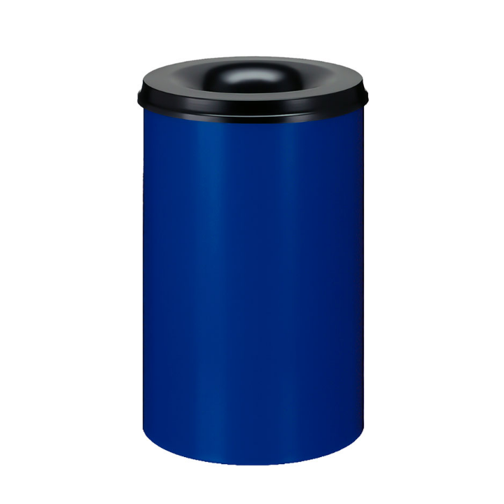 Metalen papierbak, vlamdovend, 110 liter, blauw,VB 111000 - 0