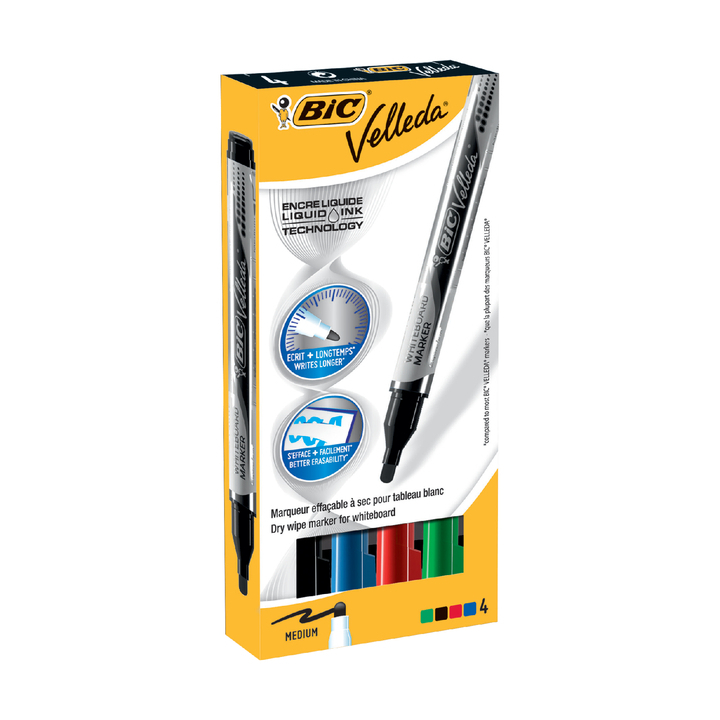 Viltstift bic velleda whiteboard rond m ass(902094) - 0
