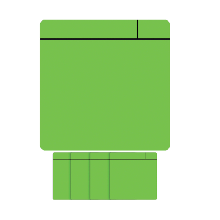 Magneet scrum 75mmx75mm groen - 0