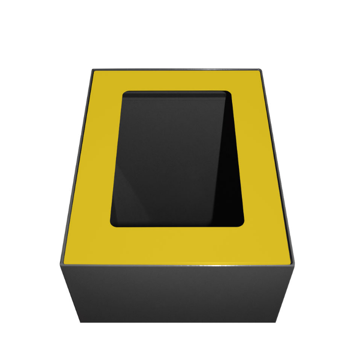 Open top voor modulaire afvalscheidingsbak, geel, VB 191208 (1 stuk) | afvalstroom glas - 0