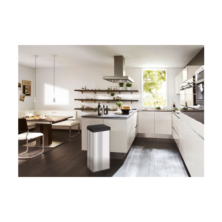 Big-Box Hailo Swing, afvalbak 52 liter, RVS/zwart, VB 001535 - 2