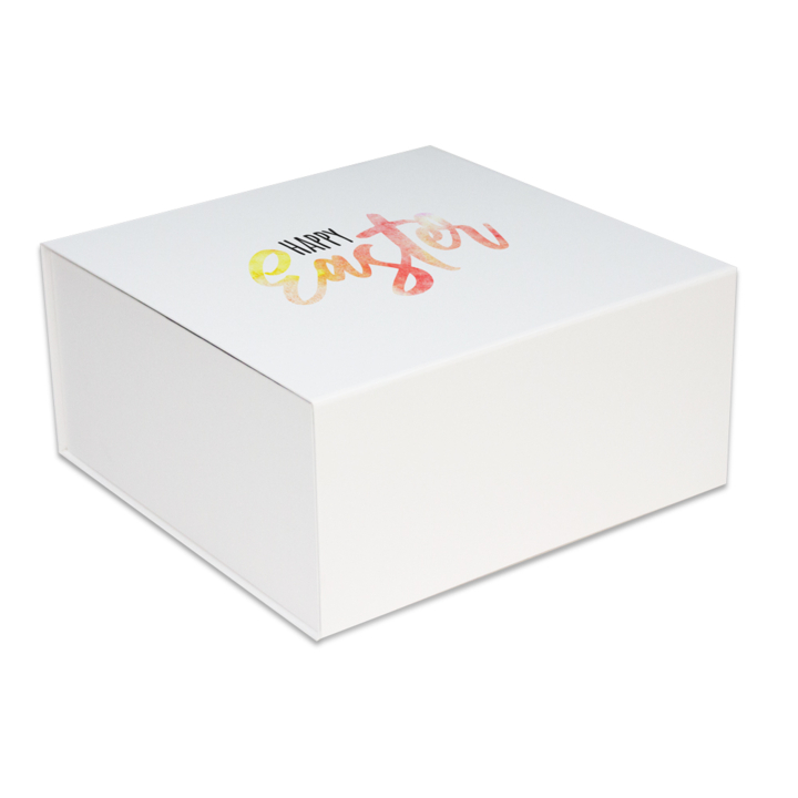 Luxe pasen magneetdozen, Easter, 35x25x10cm, wit, (25st) - 0
