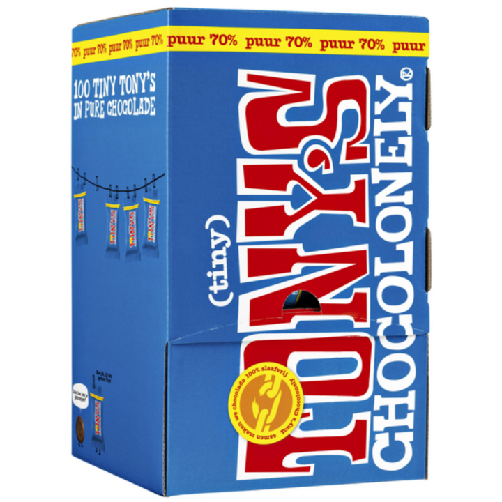 Tony's Chocolonely, 9 gram, tiny puur, nlrtp900 (doos á 100 stuks) - 1