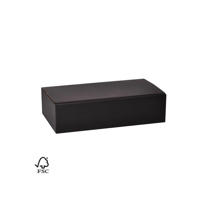 Geschenkdoos, 2 fles, zwart dessin new lino - 0