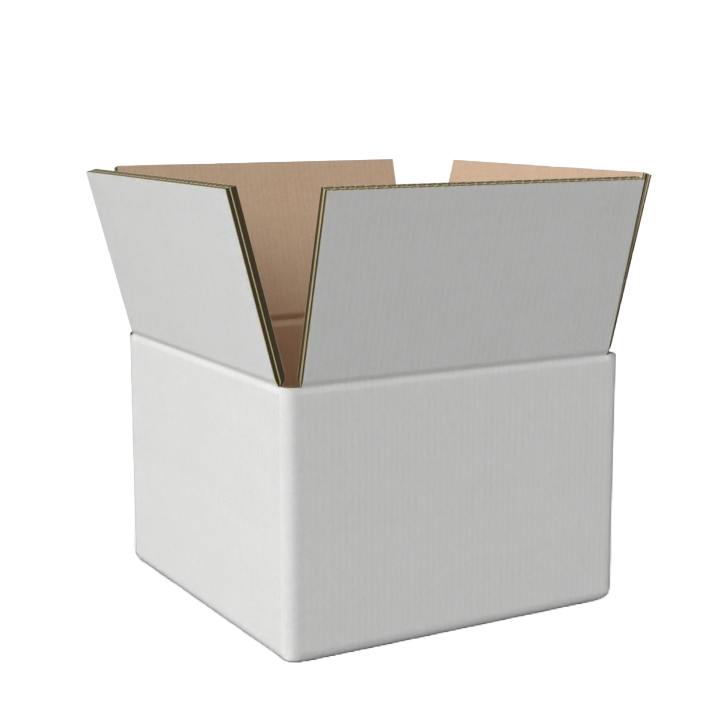 Kartonnen dozen, 240x240x290mm, B-golf, wit (1200) - 0