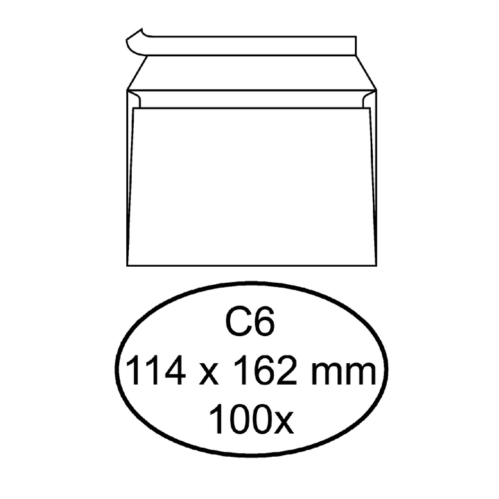 Envelop quantore bank c6 114x162 80gr zk wit(158140) - 0