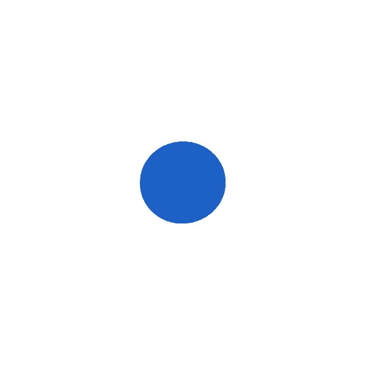 Etiket Rond 35 mm Blauw Rol a 2000 Stuks - 0