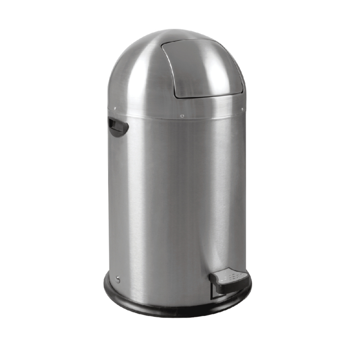 Afvalbak kickcan chroom 33liter metalen binnenbak(8713631046 - 0