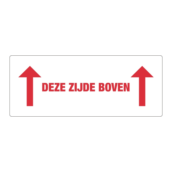 Waarschuwingsetiket deze zijde boven 500 stuks(76880) - 0