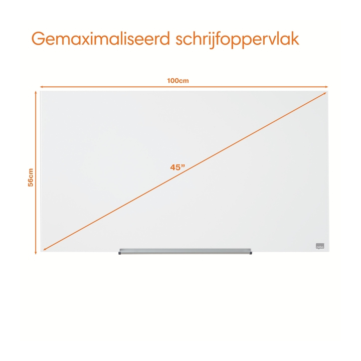 Glasbord nobo 993x559mm wit(1905176) - 2