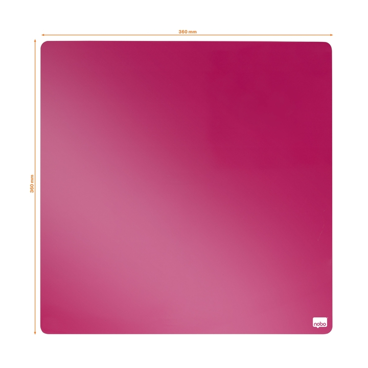 Whiteboard tegel rexel 36x36cm roze gelakt(1903803) - 1