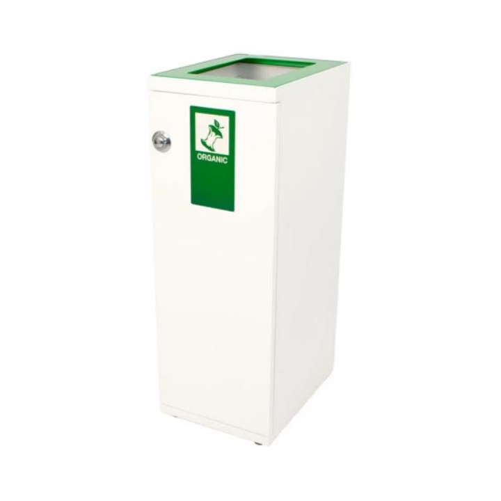 V-Part, modulaire afvalscheidingsbak met deur, 55 liter, wit, VB 946753 |  diverse afvalstromen - 1