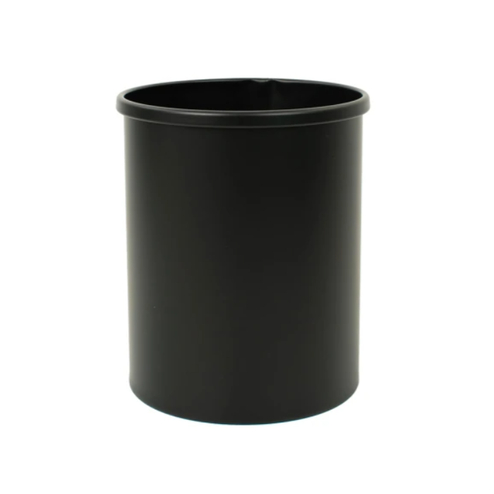 Metalen Papierbak | Rond | 15 Liter | Zwart | VB 100100 - 0